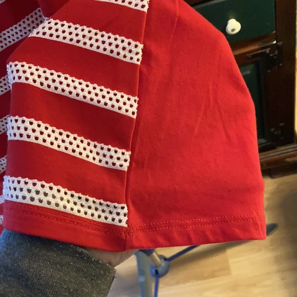 White Stag unique open weave stripe design top with layers XL - Picture 8 of 10